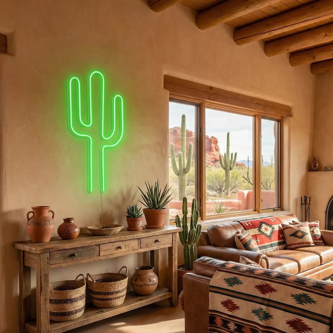 Cactus LED Neon Sign vista 2